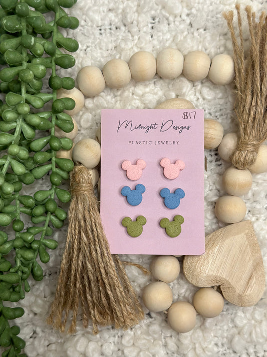 Triple Mouse Studs | Spring